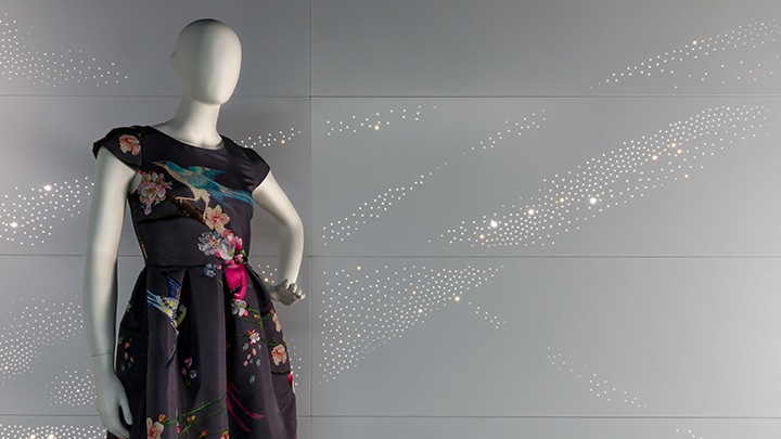 Philips Lightings Luminous mönster erbjuder olika alternativ för designbelysning som denna briljanta grafiska ljuseffekt