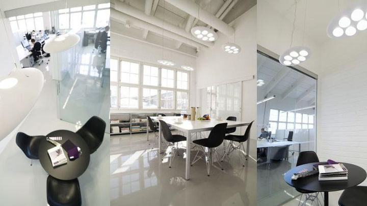 Philips moderna kontorsbelysning lyser upp Pentagon Designs kontor, sammanträdesrum och fikarum