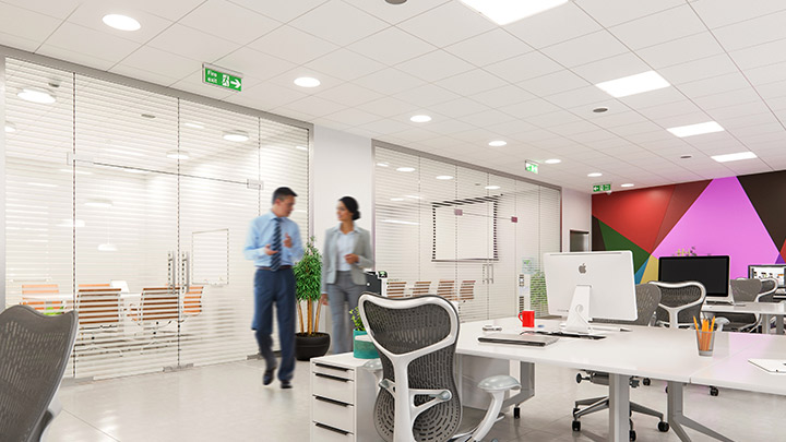 Energy-efficient lighting with presence detection reduces energy costs